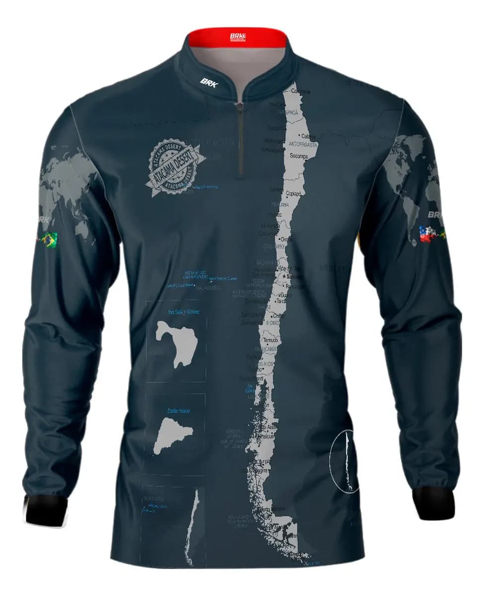 Camisa Motociclista Brk Expedição Atacama Chile Com Uv 50+